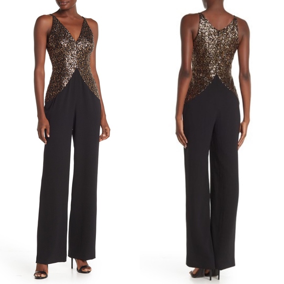 dress the population joey jumpsuit